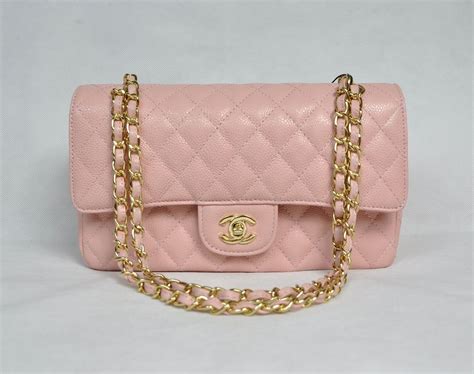 chanel pink gold bag|chanel bag with gold chain.